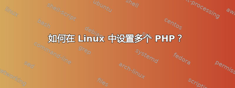 如何在 Linux 中设置多个 PHP？