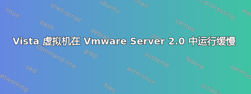 Vista 虚拟机在 Vmware Server 2.0 中运行缓慢