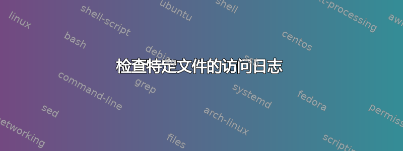 检查特定文件的访问日志