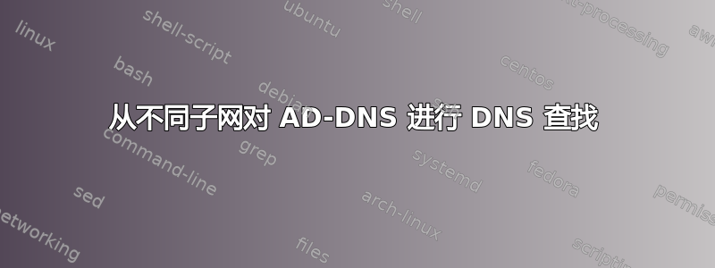 从不同子网对 AD-DNS 进行 DNS 查找