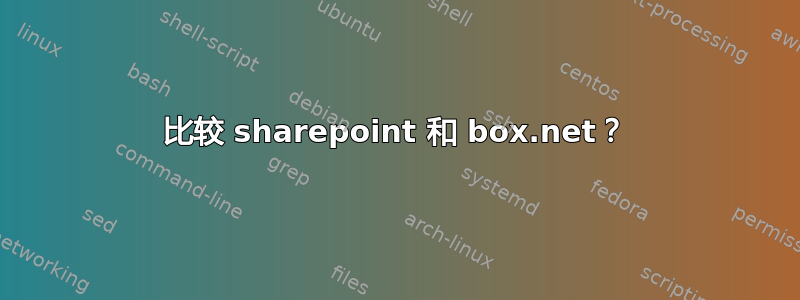 比较 sharepoint 和 box.net？