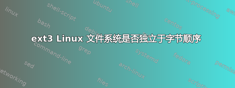 ext3 Linux 文件系统是否独立于字节顺序