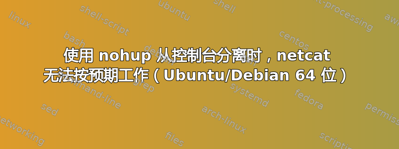 使用 nohup 从控制台分离时，netcat 无法按预期工作（Ubuntu/Debian 64 位）