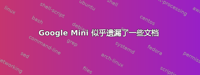 Google Mini 似乎遗漏了一些文档