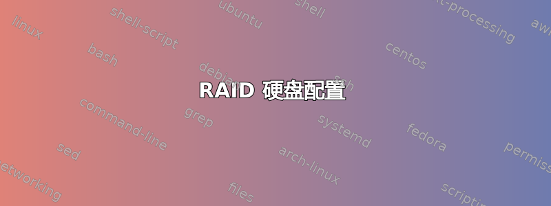 RAID 硬盘配置