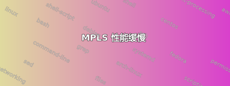 MPLS 性能缓慢