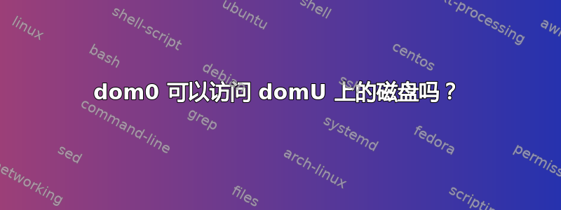 dom0 可以访问 domU 上的磁盘吗？