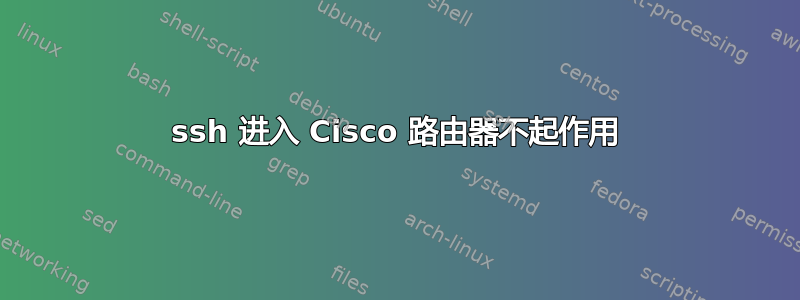 ssh 进入 Cisco 路由器不起作用