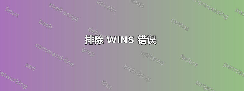 排除 WINS 错误