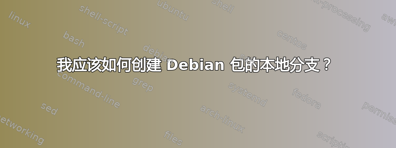 我应该如何创建 Debian 包的本地分支？