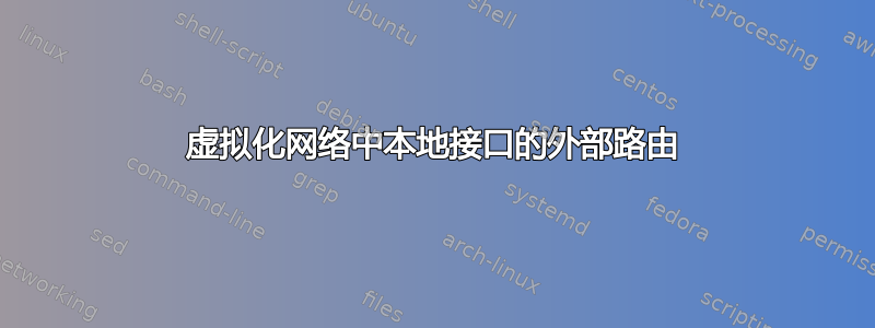 虚拟化网络中本地接口的外部路由