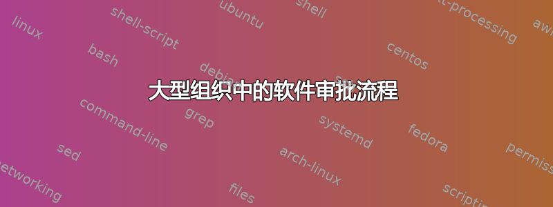 大型组织中的软件审批流程