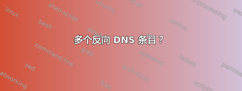 多个反向 DNS 条目？