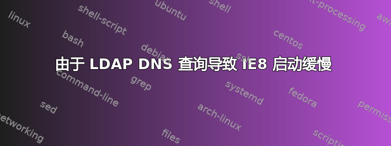 由于 LDAP DNS 查询导致 IE8 启动缓慢