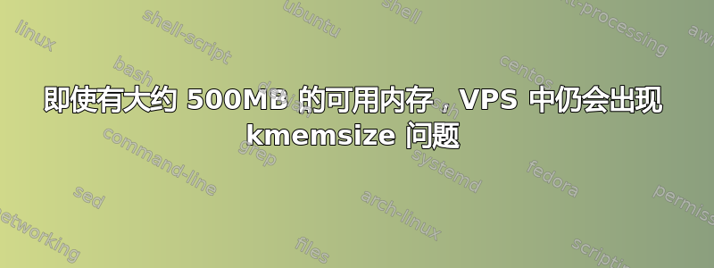 即使有大约 500MB 的可用内存，VPS 中仍会出现 kmemsize 问题