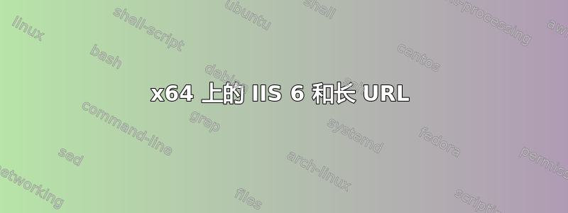 x64 上的 IIS 6 和长 URL