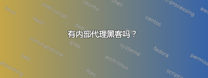 有内部代理黑客吗？