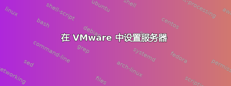 在 VMware 中设置服务器