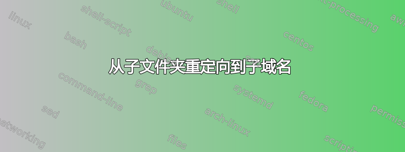 从子文件夹重定向到子域名