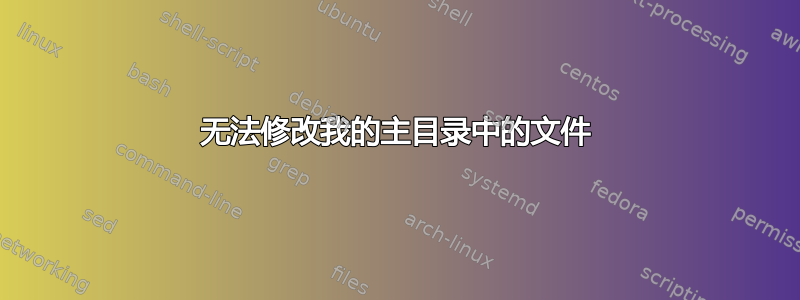 无法修改我的主目录中的文件