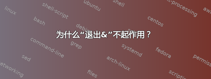 为什么“退出&”不起作用？