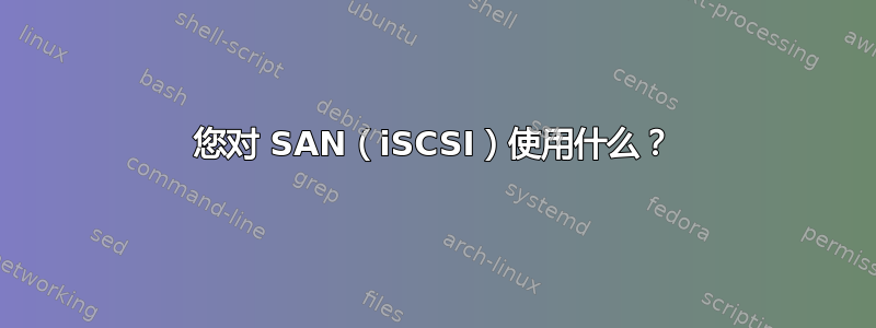 您对 SAN（iSCSI）使用什么？