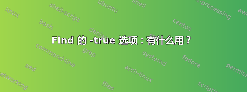 Find 的 -true 选项：有什么用？