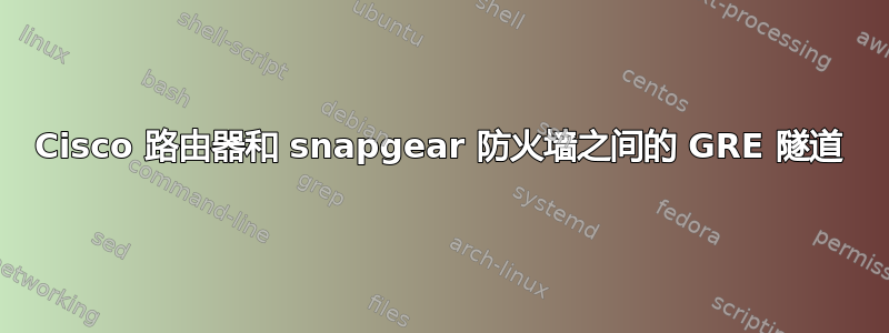 Cisco 路由器和 snapgear 防火墙之间的 GRE 隧道