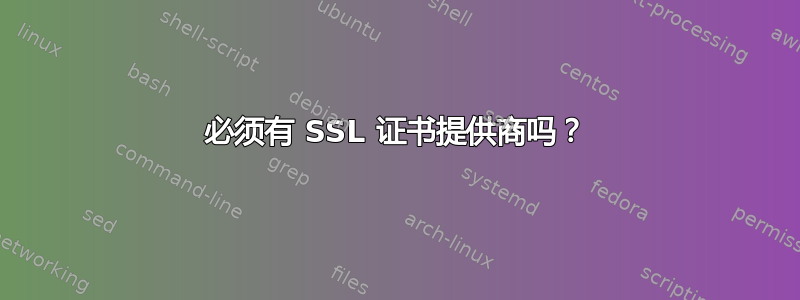 必须有 SSL 证书提供商吗？