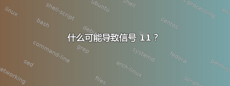 什么可能导致信号 11？