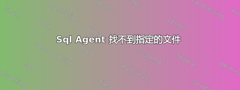 Sql Agent 找不到指定的文件