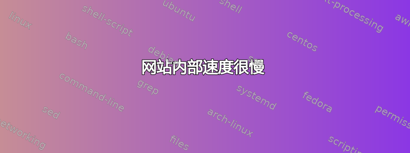 网站内部速度很慢