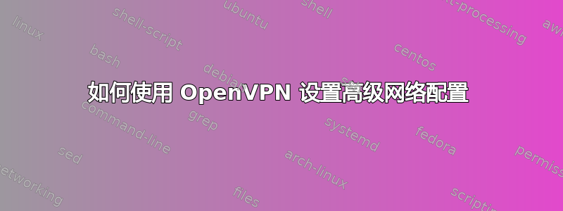 如何使用 OpenVPN 设置高级网络配置