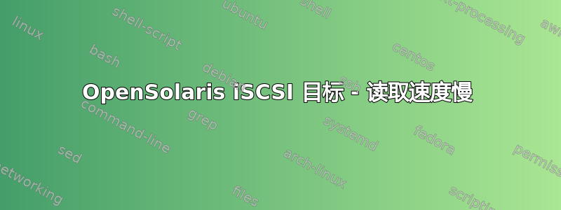 OpenSolaris iSCSI 目标 - 读取速度慢