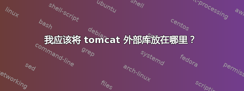 我应该将 tomcat 外部库放在哪里？