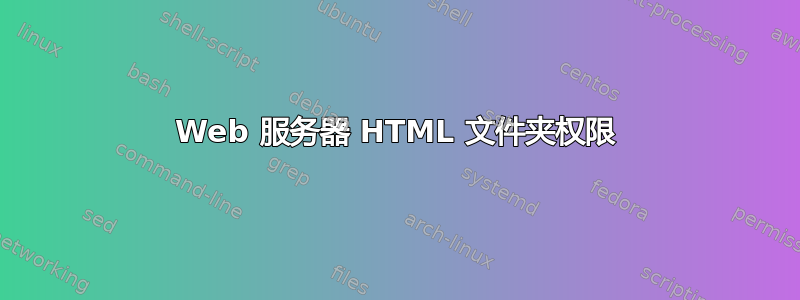 Web 服务器 HTML 文件夹权限