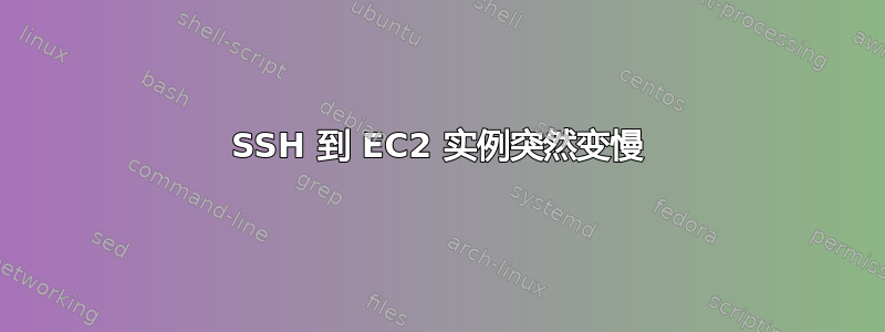 SSH 到 EC2 实例突然变慢