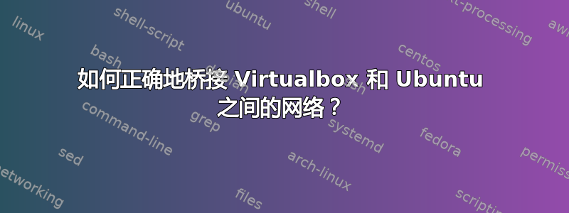 如何正确地桥接 Virtualbox 和 Ubuntu 之间的网络？