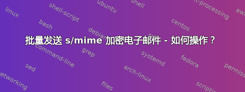 批量发送 s/mime 加密电子邮件 - 如何操作？