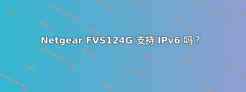 Netgear FVS124G 支持 IPv6 吗？