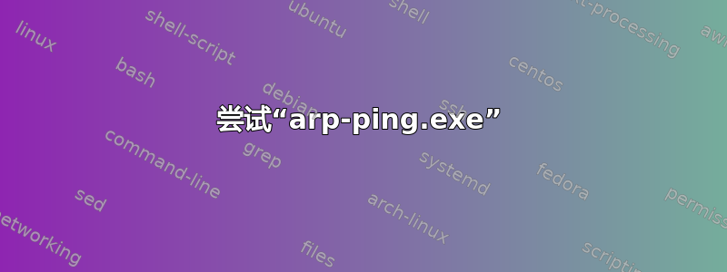 尝试“arp-ping.exe”