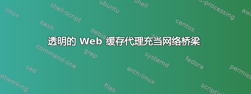 透明的 Web 缓存代理充当网络桥梁