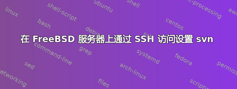 在 FreeBSD 服务器上通过 SSH 访问设置 svn