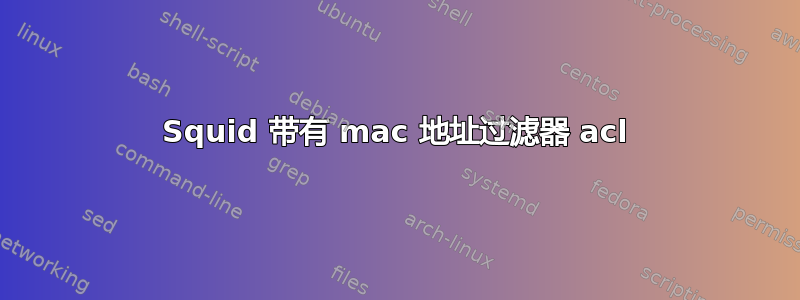 Squid 带有 mac 地址过滤器 acl