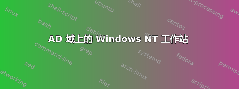 AD 域上的 Windows NT 工作站