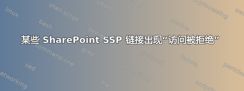 某些 SharePoint SSP 链接出现“访问被拒绝”