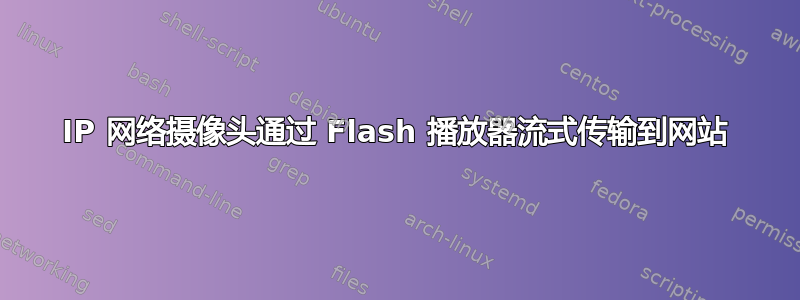 IP 网络摄像头通过 Flash 播放器流式传输到网站