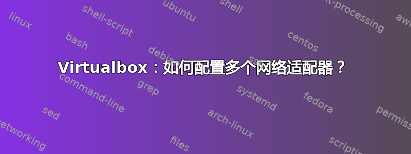 Virtualbox：如何配置多个网络适配器？