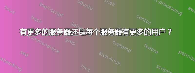 有更多的服务器还是每个服务器有更多的用户？