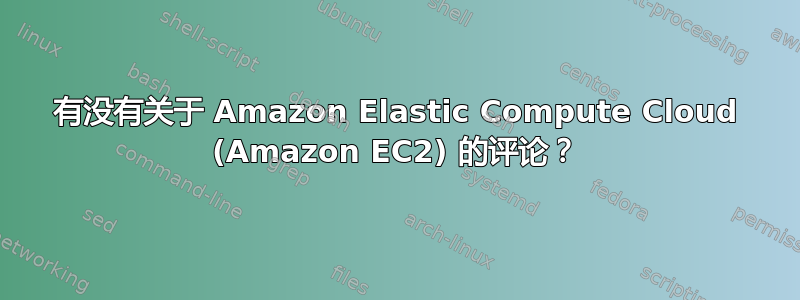 有没有关于 Amazon Elastic Compute Cloud (Amazon EC2) 的评论？